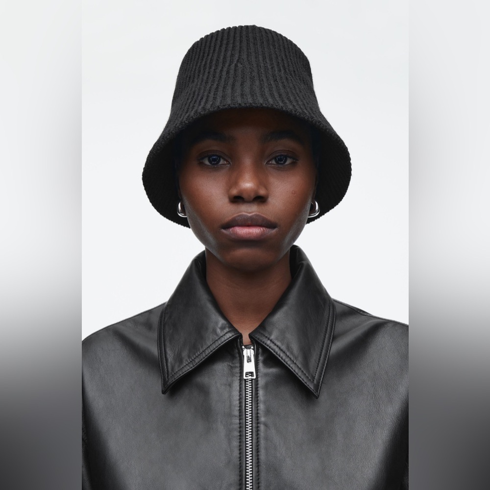 COS Ribbed Wool-Blend Bucket Hat